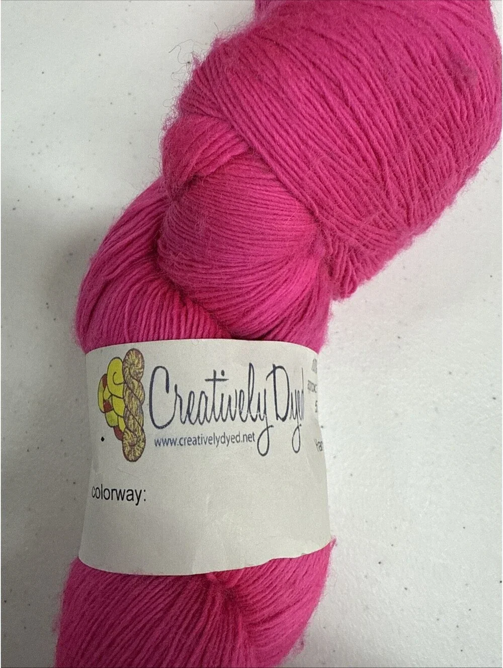 Creatively Dyed 100% Superwash Merino Yarn 2 Skein Lot Color Hot Pink